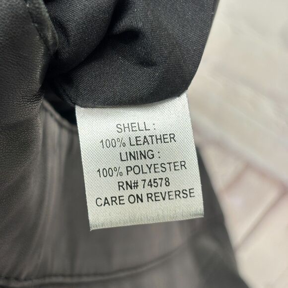 Vintage Cache Women 100% Leather Pants Size 4 Straight Leg Y2K 90s C042 -15 - Picture 11 of 16